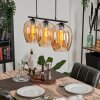 Vevino Hanglamp Glas 20cm Amber, 3-lichts