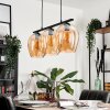 Vevino Hanglamp Glas 20cm Amber, 3-lichts