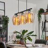 Vevino Hanglamp Glas 20cm Amber, 3-lichts