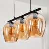 Vevino Hanglamp Glas 20cm Amber, 3-lichts