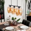 Vevino Hanglamp Glas 20cm Amber, 3-lichts