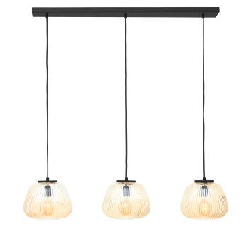 Brilliant Kaizen Hanglamp Zwart, 3-lichts