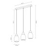 Nacimiento Hanglamp Hout licht, 3-lichts