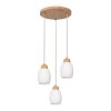 Nacimiento Hanglamp Hout licht, 3-lichts