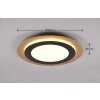 Trio MORGAN Plafondlamp LED Goud, Zwart, 1-licht, Afstandsbediening