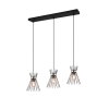 Reality ROD Hanglamp Goud, Zwart, 3-lichts