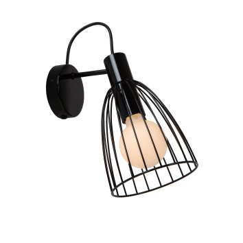 Lucide MACARONS Muurlamp Zwart, 1-licht