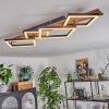 Cascada Plafondlamp LED Bruin, houtlook, Zwart, 1-licht