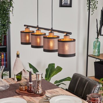 Lohobe Hanglamp Zwart, 4-lichts