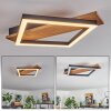 Cascada Plafondlamp Bruin, houtlook, Zwart, 1-licht