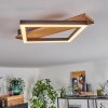 Cascada Plafondlamp Bruin, houtlook, Zwart, 1-licht