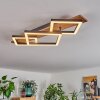 Cascada Plafondlamp Bruin, houtlook, Zwart, 1-licht