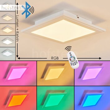 Voisines Plafondpaneel LED Wit, 1-licht, Afstandsbediening, Kleurwisselaar