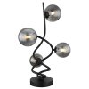 Globo RIHA Tafellamp LED Zwart, 4-lichts