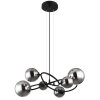 Globo RIHA Hanger LED Zwart, 6-lichts