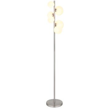 Globo RIHA Staande lamp LED Nikkel mat, 6-lichts