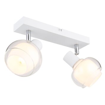 Globo TOKKI Plafondlamp Wit, 2-lichts