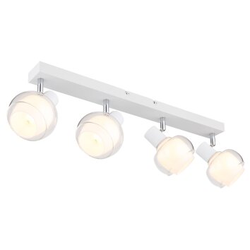 Globo TOKKI Plafondlamp Wit, 4-lichts