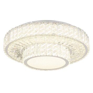 Globo MUCKY Plafondlamp LED Chroom, 1-licht, Afstandsbediening