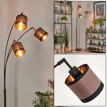 Lohobe Staande lamp Zwart, 3-lichts