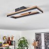 Cascada Plafondlamp LED Bruin, houtlook, Zwart, 1-licht