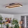 Cascada Plafondlamp LED Bruin, houtlook, Zwart, 1-licht