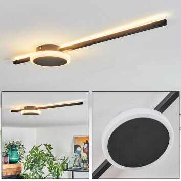 Amdal Plafondlamp LED Zwart, 2-lichts