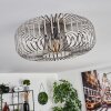 Wemude Plafondlamp Zilver, 1-licht