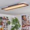 Longvic Plafondlamp LED houtlook, Zwart, 1-licht