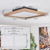 Longvic Plafondpaneel LED Bruin, houtlook, Zwart, 1-licht