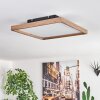 Longvic Plafondpaneel LED Bruin, houtlook, Zwart, 1-licht