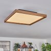 Longvic Plafondpaneel LED Bruin, houtlook, Zwart, 1-licht