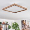 Longvic Plafondpaneel LED Bruin, houtlook, Zwart, 1-licht