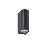 Fischer & Honsel Marlon Muurlamp LED Zwart, 2-lichts