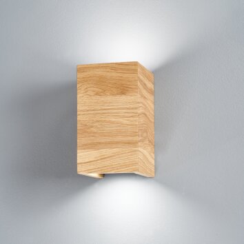 Fischer & Honsel SHINE-WOOD Muurlamp Natuurlijke kleuren, 2-lichts