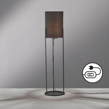 Fischer & Honsel Spenzer Staande lamp Zwart, 1-licht