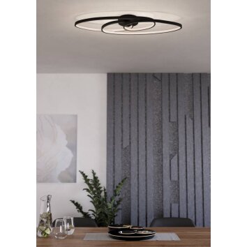 Eglo GIANELLA Plafondlamp LED Zwart, 1-licht