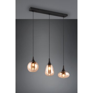 Trio Lumina Hanglamp Zwart, 3-lichts