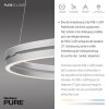 Paul Neuhaus PURE E-LOOP Hanglamp LED Zilver, 2-lichts, Afstandsbediening