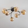 Chehalis Plafondlamp - Glas Goud, Zwart, 6-lichts