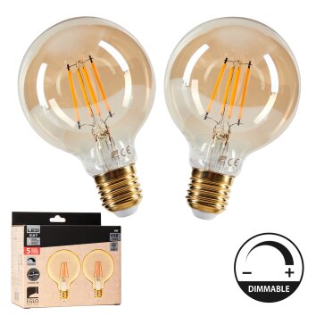 E27 set van 2 LED 6 Watt 2200 Kelvin 650 Lumen