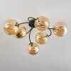 Chehalis Plafondlamp - Glas Goud, Zwart, 6-lichts