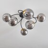 Chehalis Plafondlamp - Glas Goud, Zwart, 6-lichts