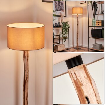 Soungou Staande lamp Natuurlijke kleuren, Zwart, 1-licht