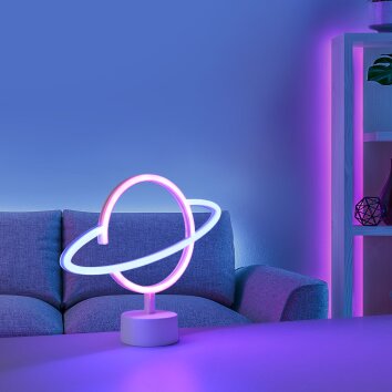 Leuchten-Direkt NEON-SATURN Decoratieve verlichting LED Wit, 1-licht