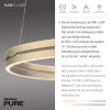 Paul-Neuhaus PURE E-LOOP Hanglamp LED Goud, 2-lichts, Afstandsbediening