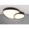 Trio RISE Plafondlamp LED Zwart, 1-licht, Afstandsbediening