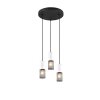 Trio TOSH Hanglamp Zwart, 3-lichts