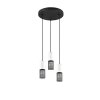 Trio TOSH Hanglamp Zwart, 3-lichts