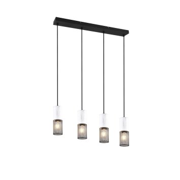 Trio TOSH Hanglamp Zwart, 4-lichts